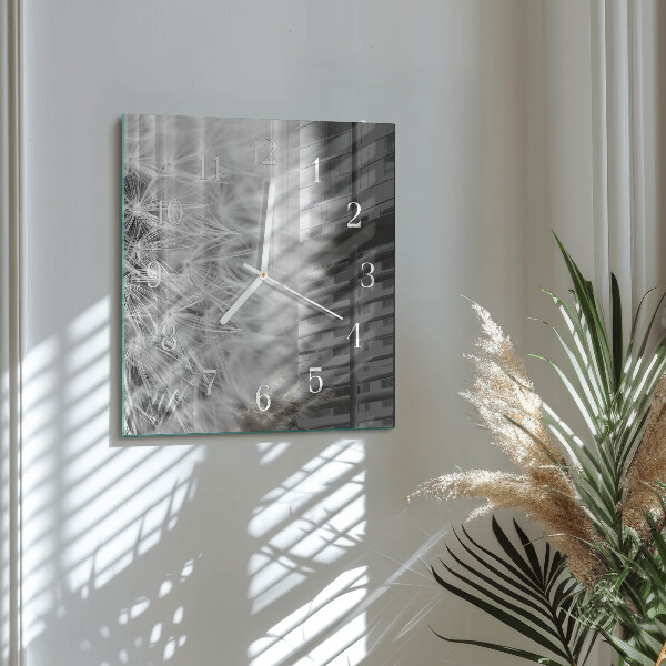 Square wall clock Dandelion