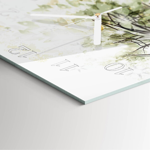 Square wall clock Tree
