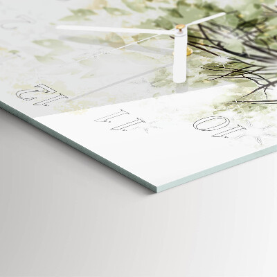Square wall clock Tree