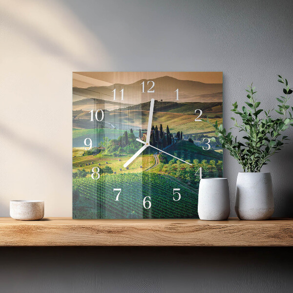 Square wall clock Landscape