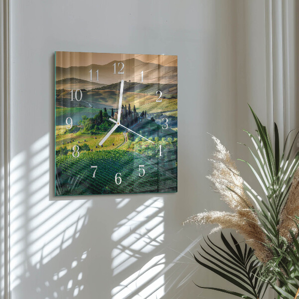 Square wall clock Landscape