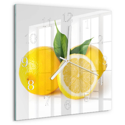 Square wall clock Lemons