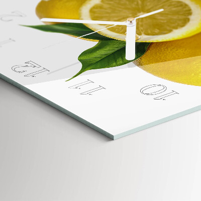 Square wall clock Lemons
