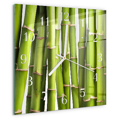 Square wall clock Bamboos