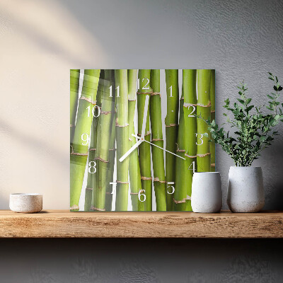 Square wall clock Bamboos