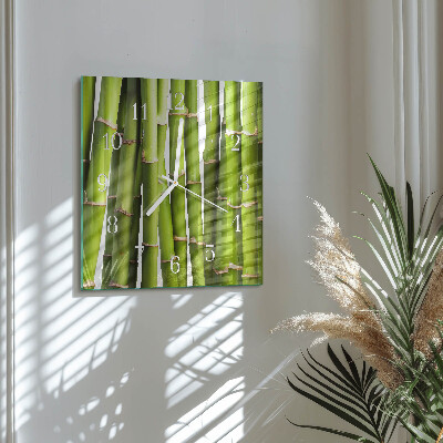 Square wall clock Bamboos