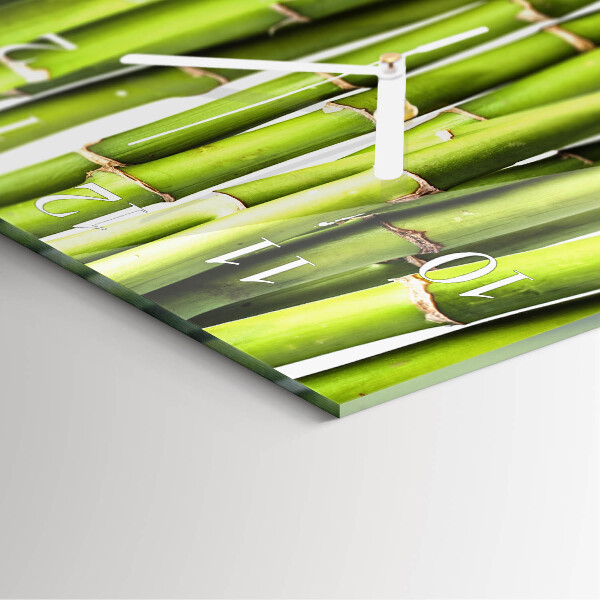 Square wall clock Bamboos