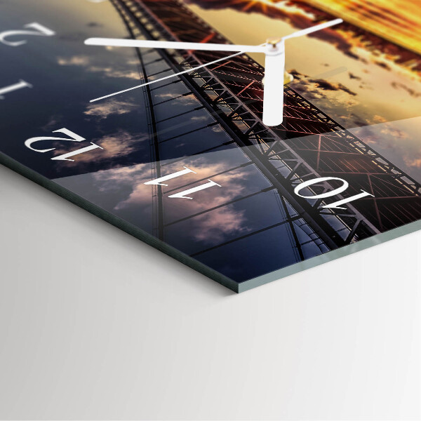Square wall clock Bridge River