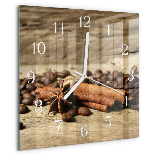 Square wall clock Anise Cinnamon