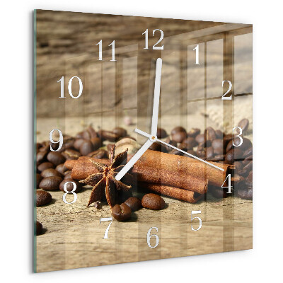 Square wall clock Anise Cinnamon