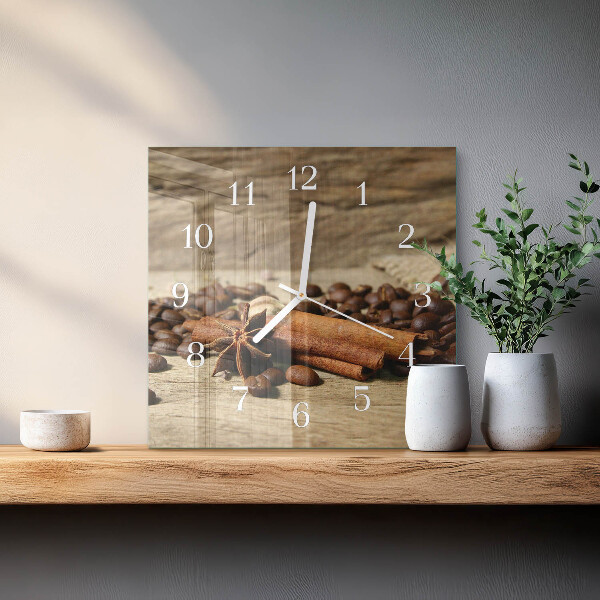 Square wall clock Anise Cinnamon