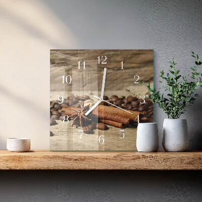 Square wall clock Anise Cinnamon