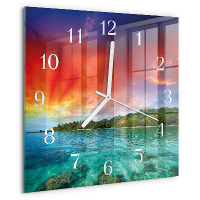 Square wall clock Landscape