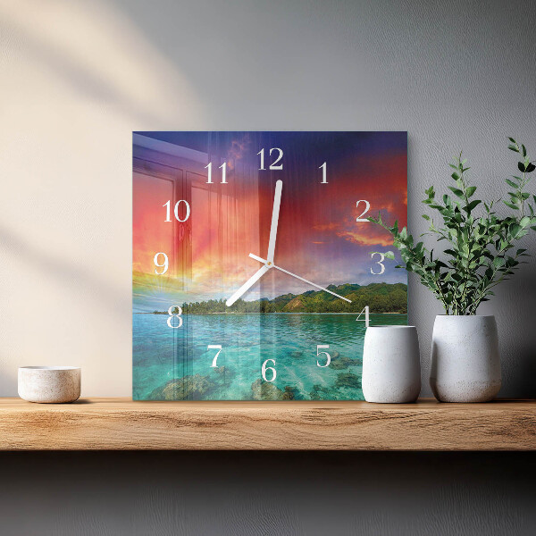 Square wall clock Landscape