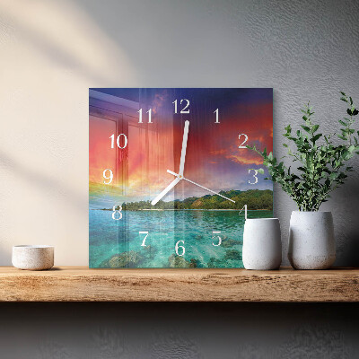 Square wall clock Landscape