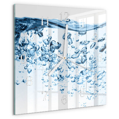 Square wall clock Water