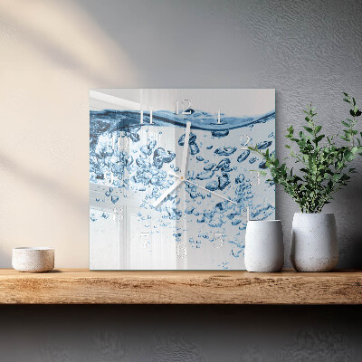 Square wall clock Water