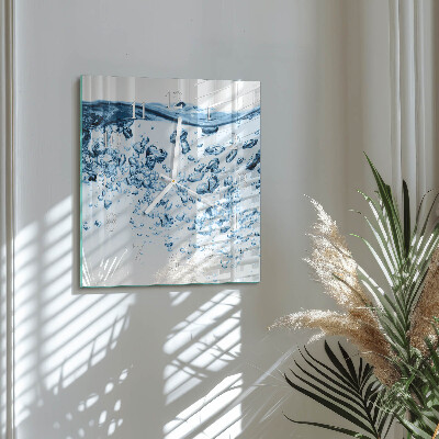 Square wall clock Water