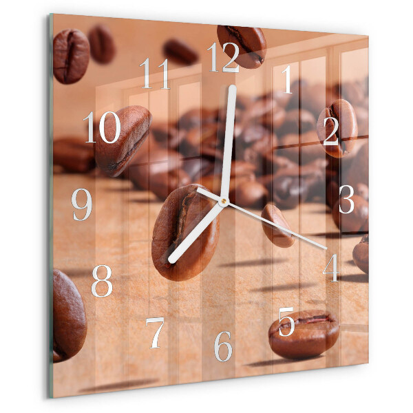 Square wall clock Coffee Beans