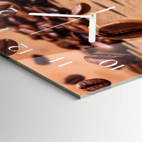Square wall clock Coffee Beans