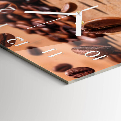 Square wall clock Coffee Beans