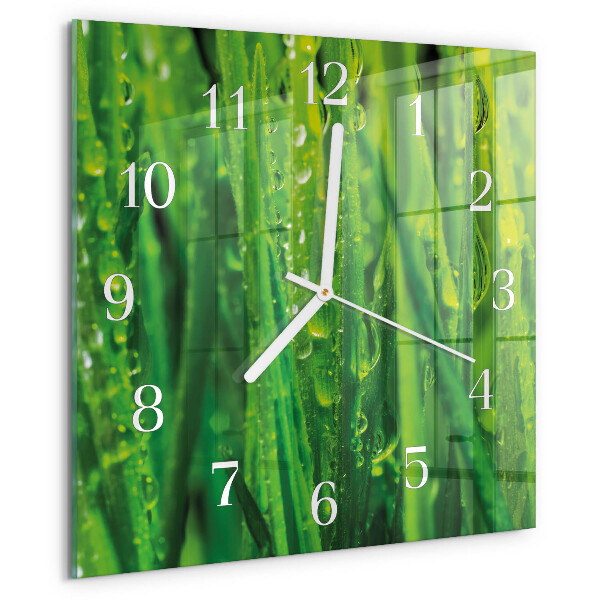 Square wall clock Grass