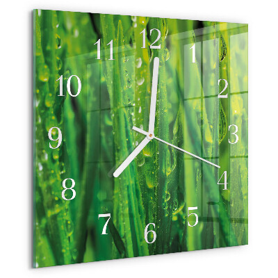 Square wall clock Grass