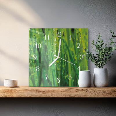 Square wall clock Grass