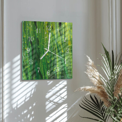 Square wall clock Grass