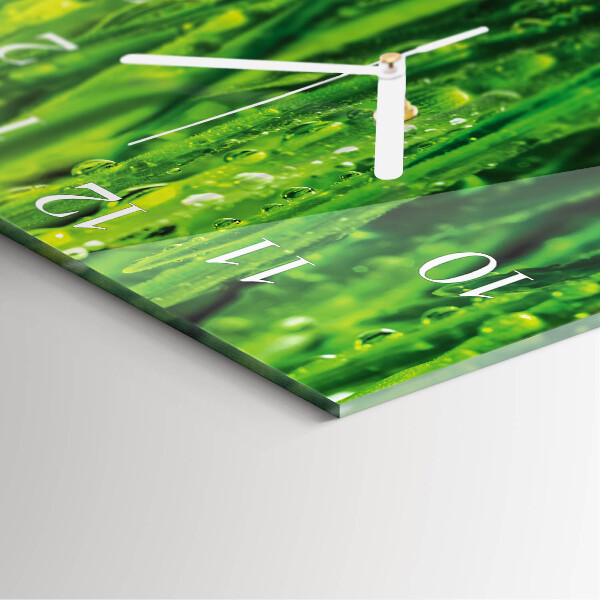 Square wall clock Grass