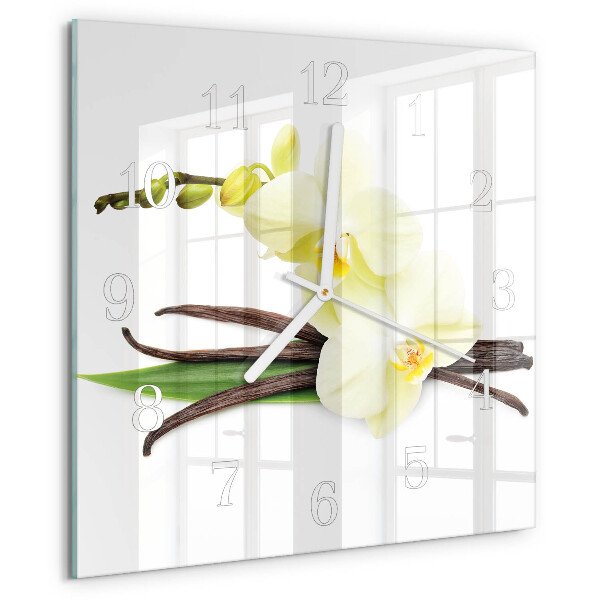 Square wall clock Vanilla Orchid