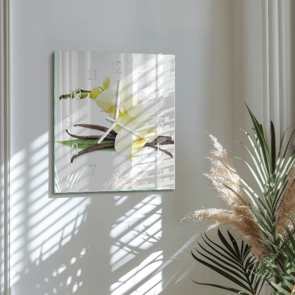 Square wall clock Vanilla Orchid