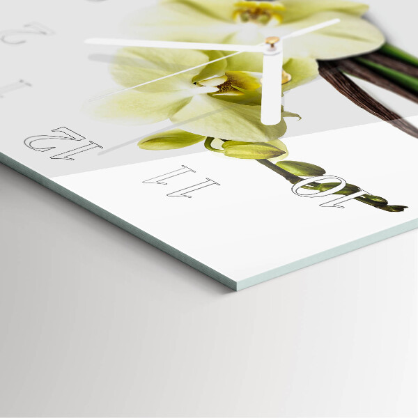 Square wall clock Vanilla Orchid
