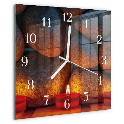 Square wall clock Stones