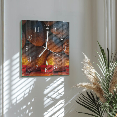 Square wall clock Stones