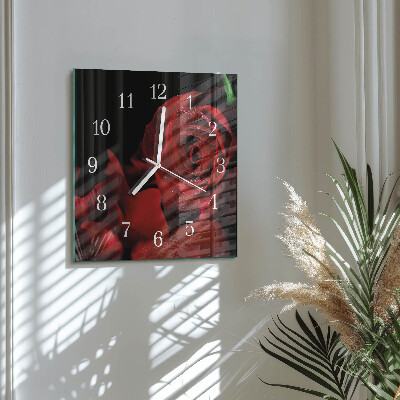 Square wall clock Rose