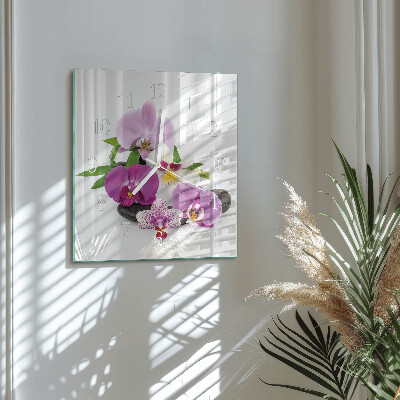Square wall clock Orchid