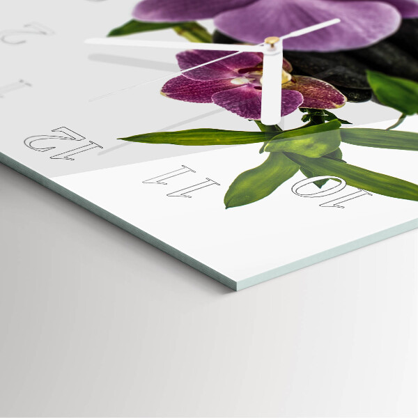 Square wall clock Orchid