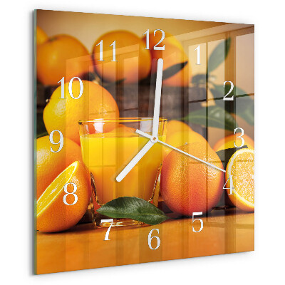 Square wall clock Oranges