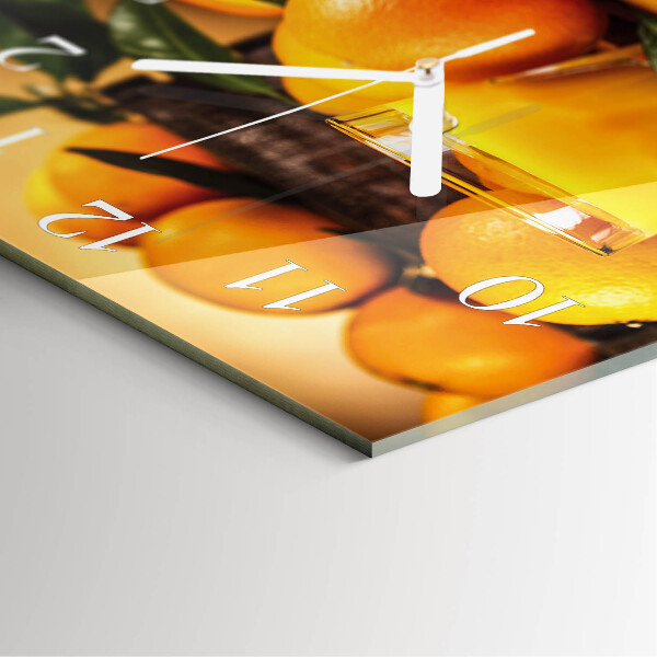 Square wall clock Oranges