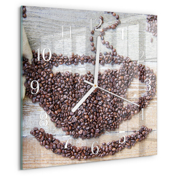 Square wall clock Coffee Beans