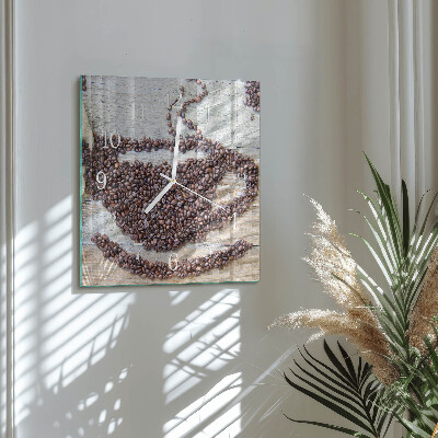 Square wall clock Coffee Beans