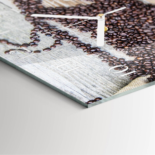 Square wall clock Coffee Beans