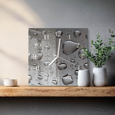 Square wall clock Drops