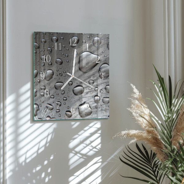 Square wall clock Drops
