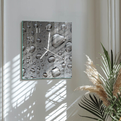 Square wall clock Drops