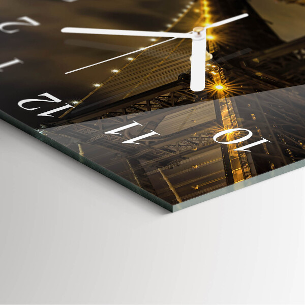 Square wall clock Night of the Bridge
