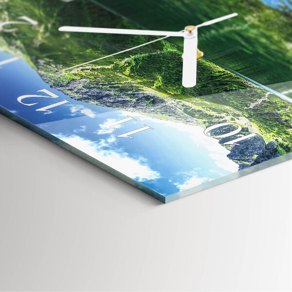 Square wall clock Mountain Lake