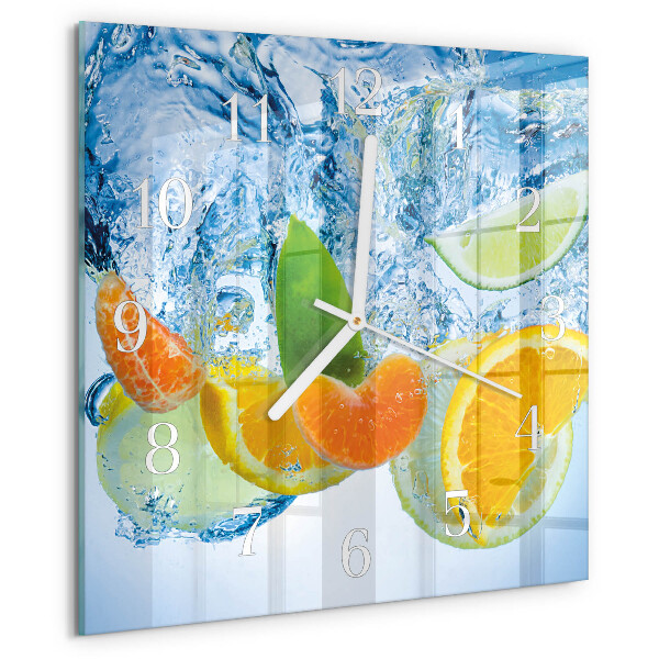 Square wall clock Citrus Plant