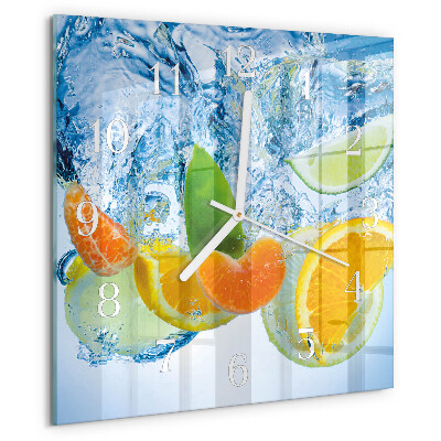 Square wall clock Citrus Plant